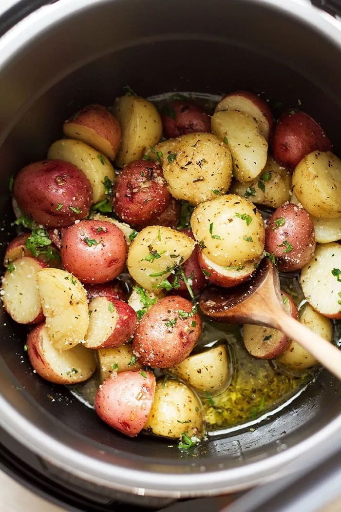 Potatoes in pressure cooker