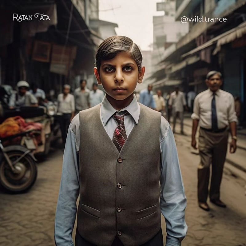 Ratan Tata childhood photo - AI Generated