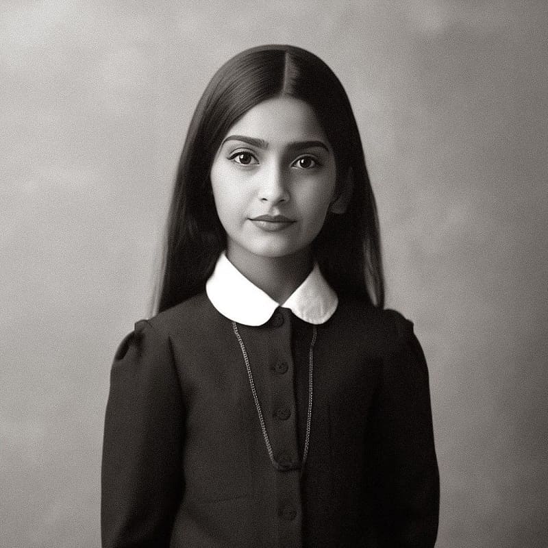 Sonam Kapoor childhood photo AI generated