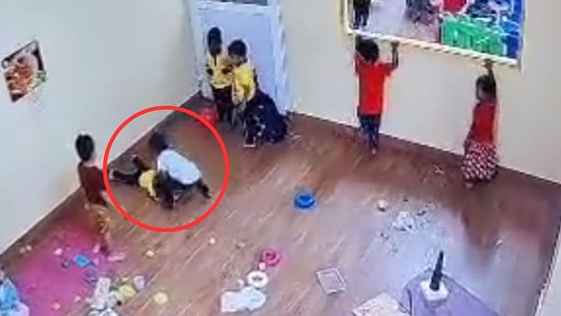 Toddler bengaluru thrashes child