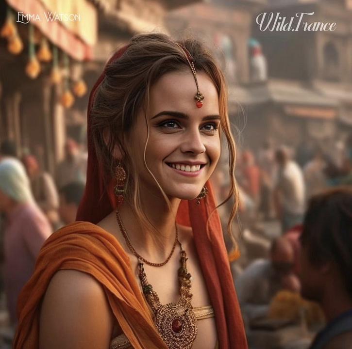 emma watson As Indian Monks AI Photo