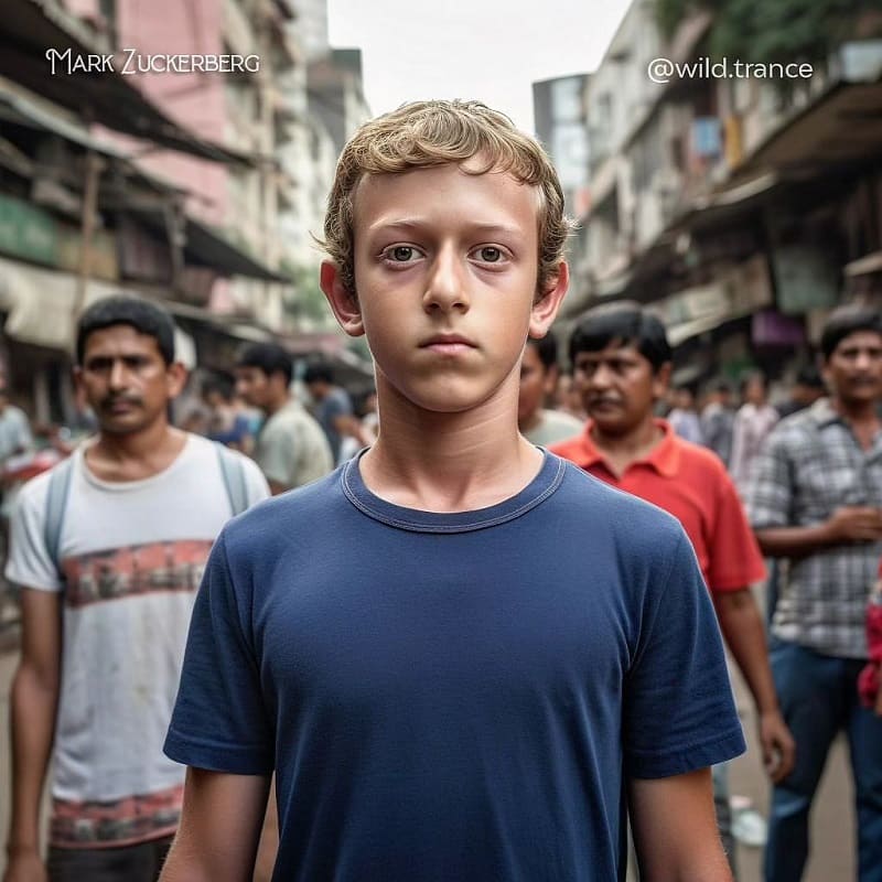 mark zuckerberg childhood photo - AI Generated