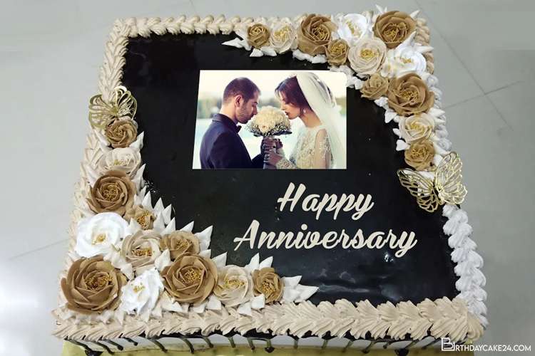 photo anniversary cake
