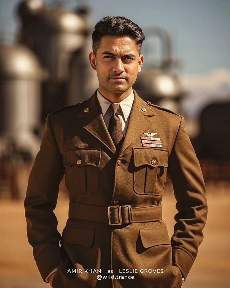 Aamir Khan as Leslie Groves AI Photo