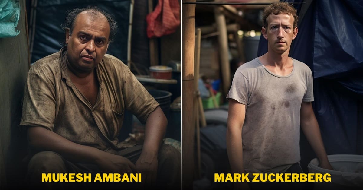 Billionaires in poverty AI Photos