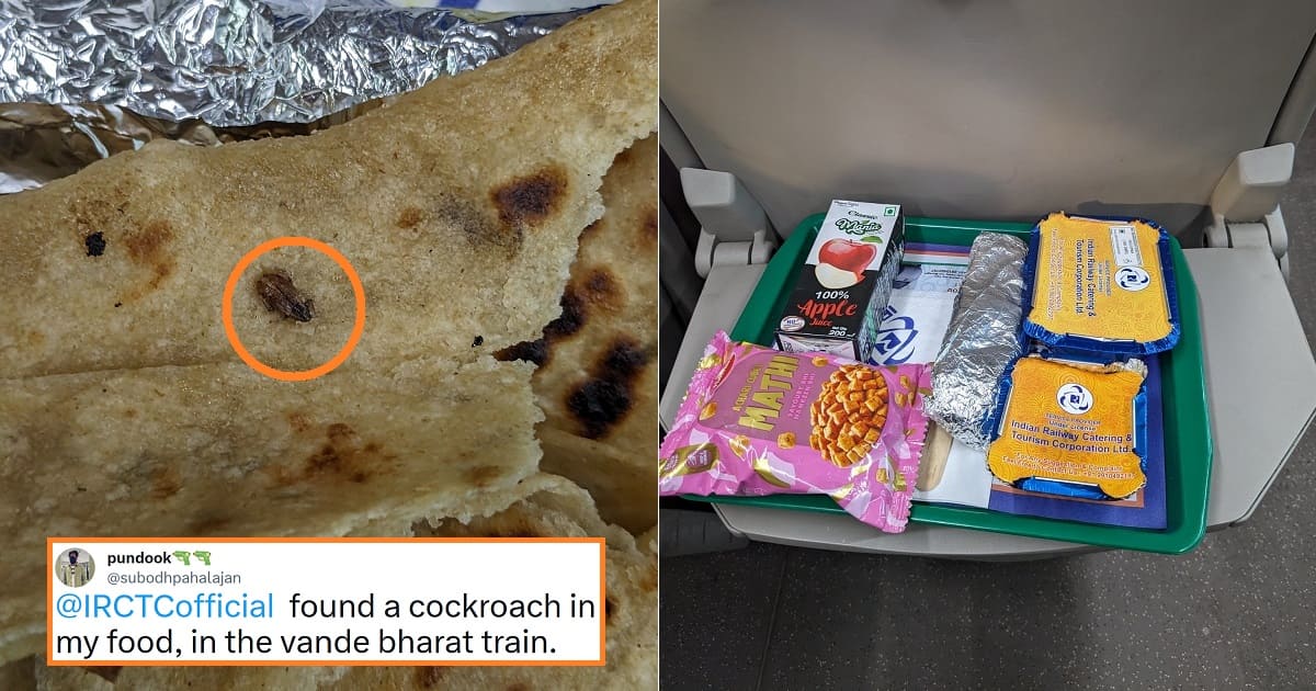 Cockroach Found in Vande Bharat meal