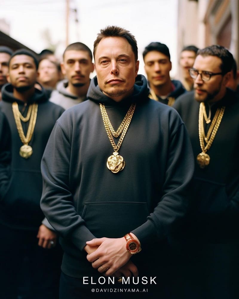 Elon Musk Billionaires As Gang Leaders AI Photos