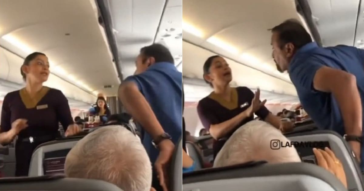 Father gets angry man touches his daughter on Vistara flight
