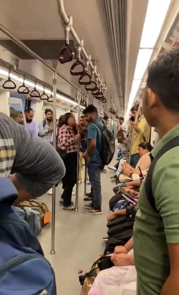 Girl Slaps Guy ion Delhi metro