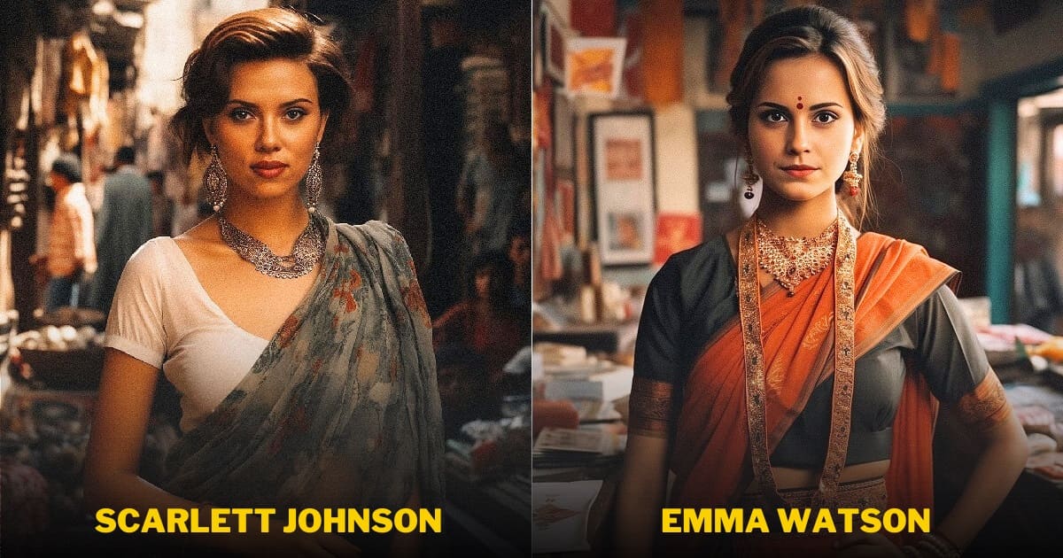 Hollywood actress in India - AI Photos