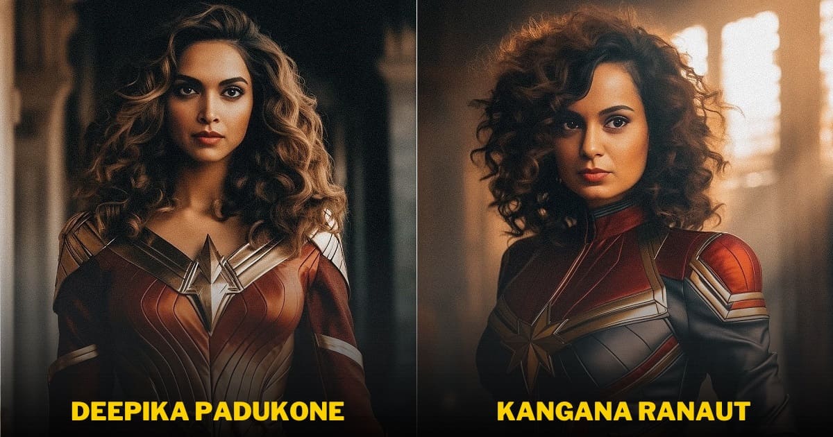 Indian Actresses As Captain Marvel AI Photos
