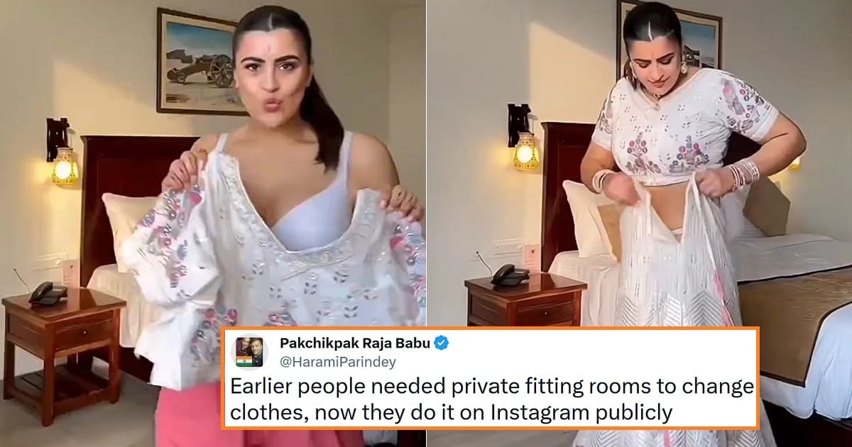 Influencer changing clothes video trolled