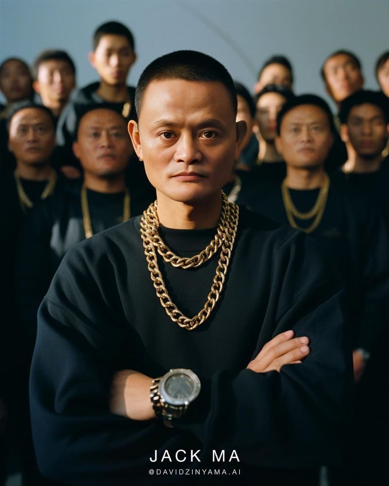 Jack Ma Billionaires As Gang Leaders AI Photos