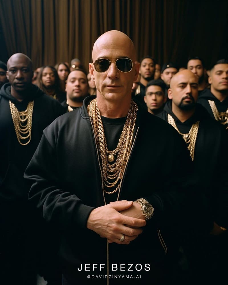 Jeff Bezos Billionaires As Gang Leaders AI Photos