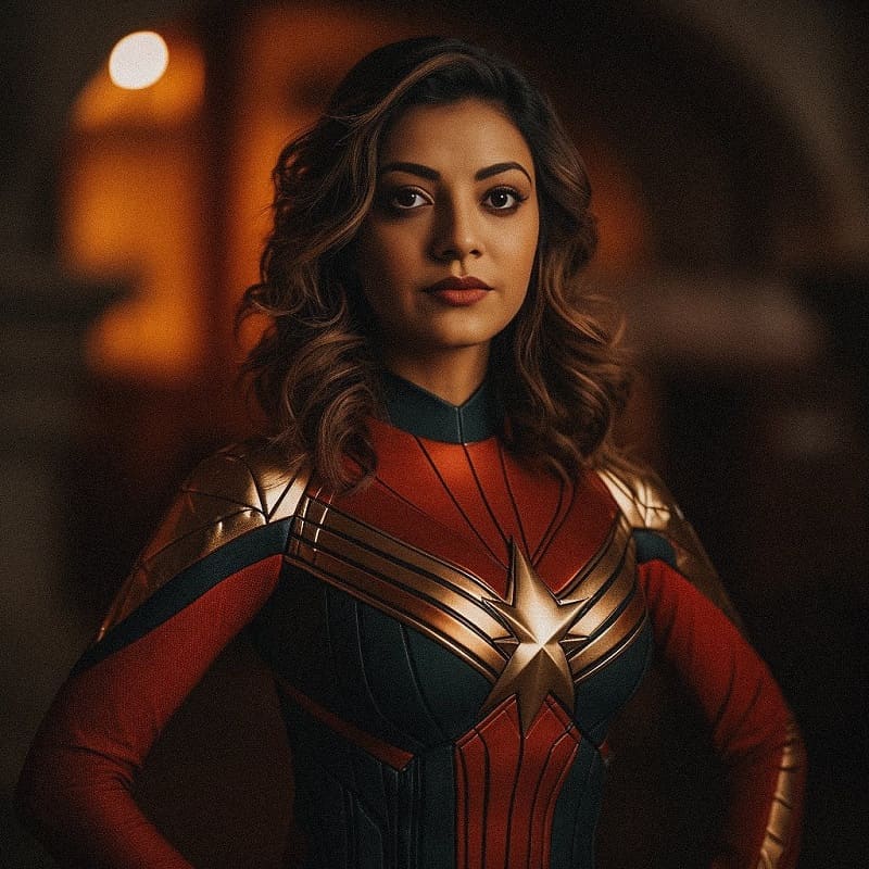 Kajal Aggarwal As Captain Marvel