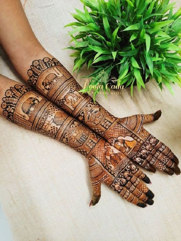 Latest royal front hand mehndi design