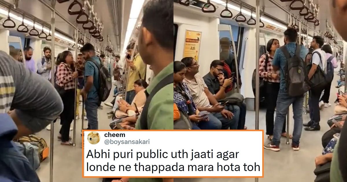 Man slap woman in delhi metro