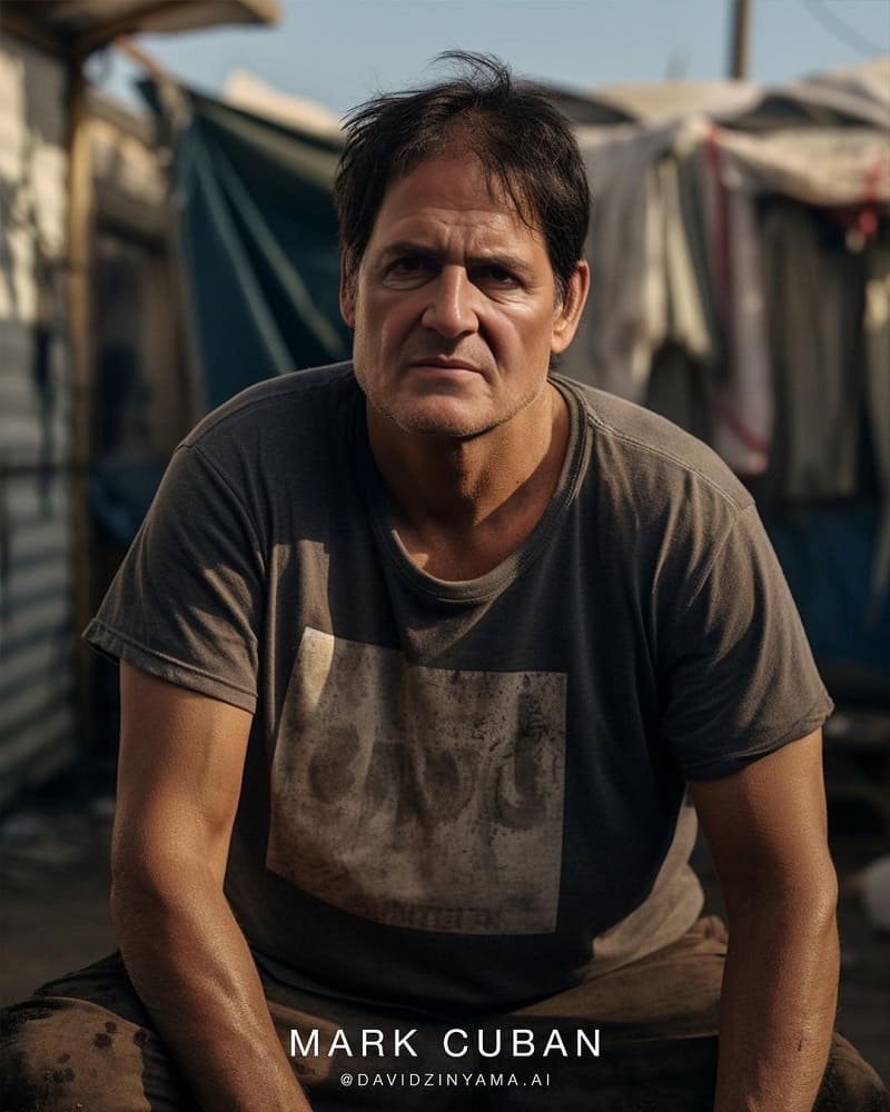 Mark Cuban Billionaires in poverty AI Photos