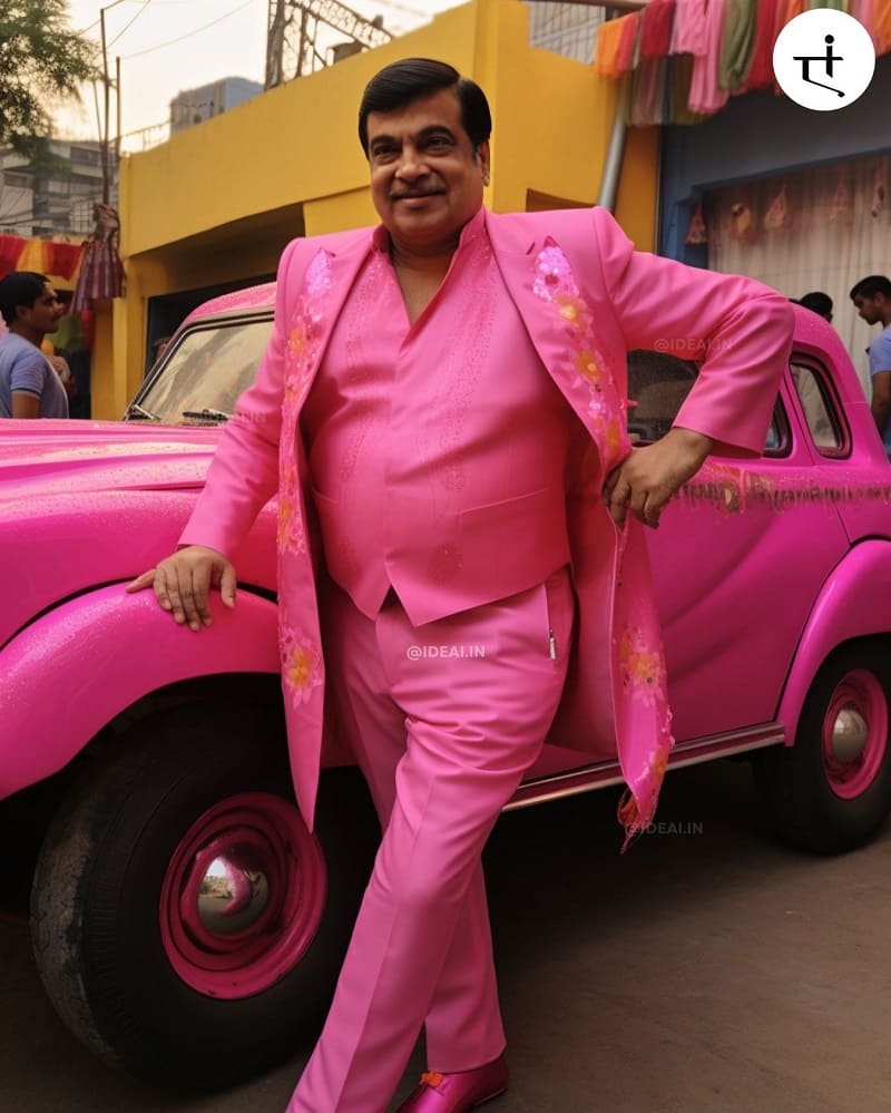 Nitin Gadkari In Barbie World