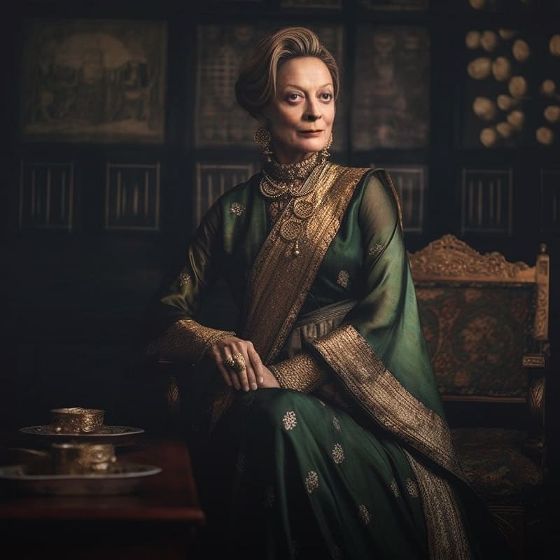 Professor Minerva McGonagall As Sabyasachi Models AI Photos