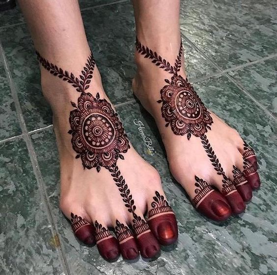 arabic bridal leg mehndi design