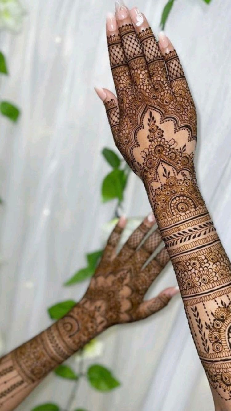 arabic full hand mehndi design