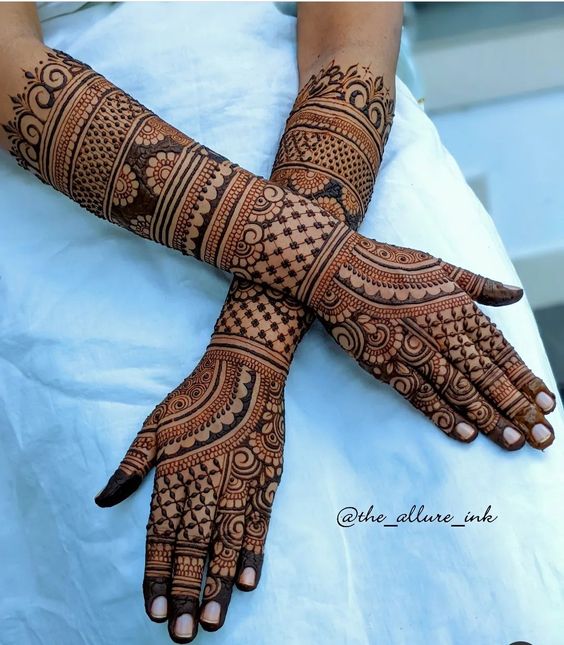 Gleam Full Hand Bridal Mehndi Designs For Foot - Full Hand Bridal Mehndi  Designs - Bridal Mehndi - Crayon