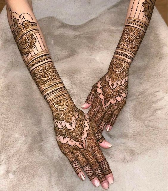 beautiful modern full hand mehndi design