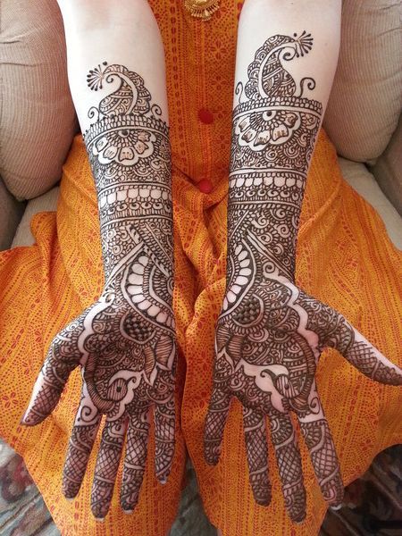 creative mehndi design full hand