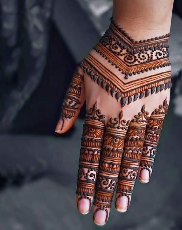 easy finger mehndi designs 