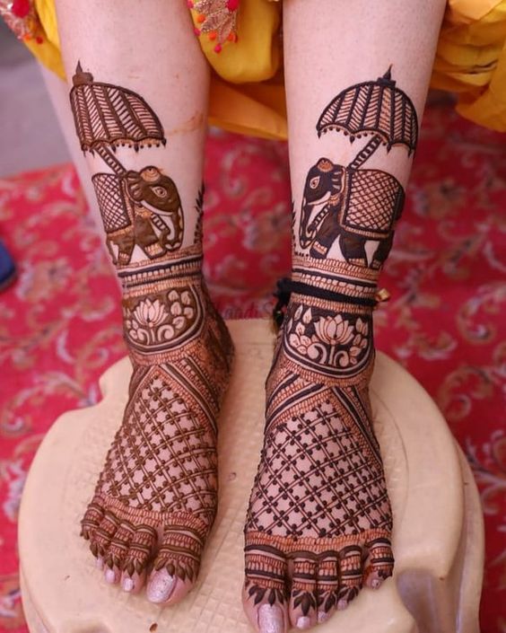 elephant mehndi design