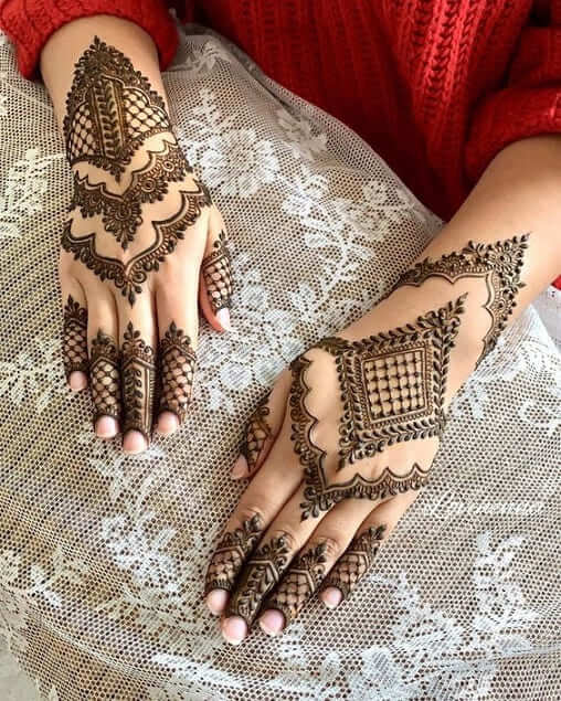 front hand easy arabic mehndi design