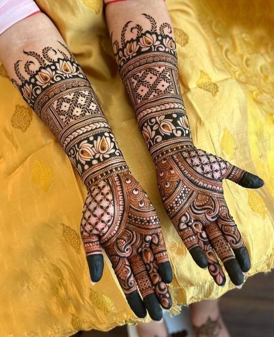 full hand bridal henna design