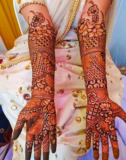 full hand henna design