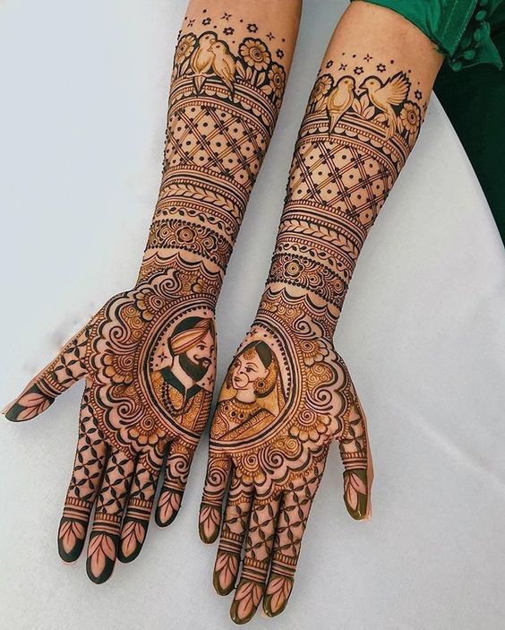 full hand punjabi mehndi designs