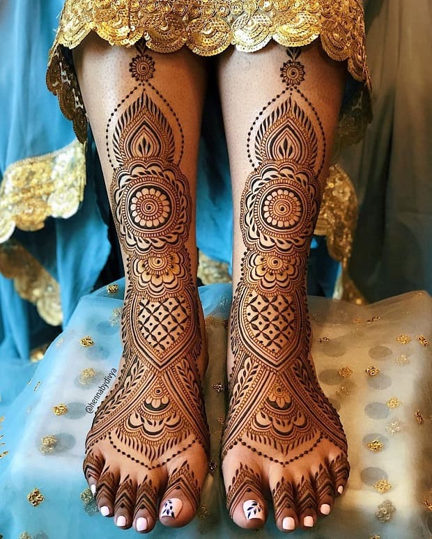 henna designs leg