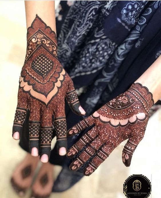mehndi design front and back