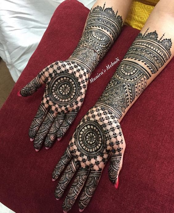 mesh mehndi design