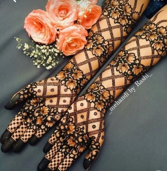 mesh mehndi design