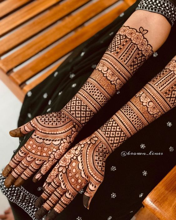 Popular Mehndi Designs for Hands or Hands painted with Mehandi Indian  traditions 7291623 Stock Photo at Vecteezy