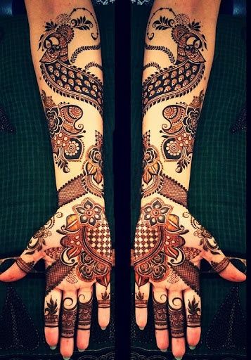 peacock mehndi designs