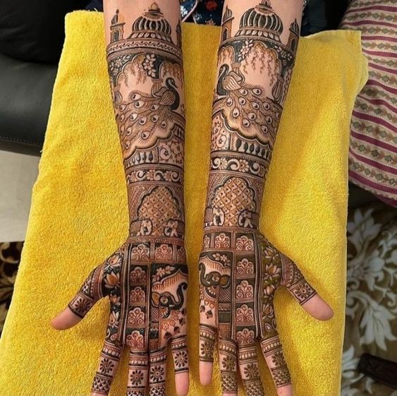 peacock mehndi designs