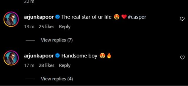 Arjun Kapoor comment on Malaika Arora post