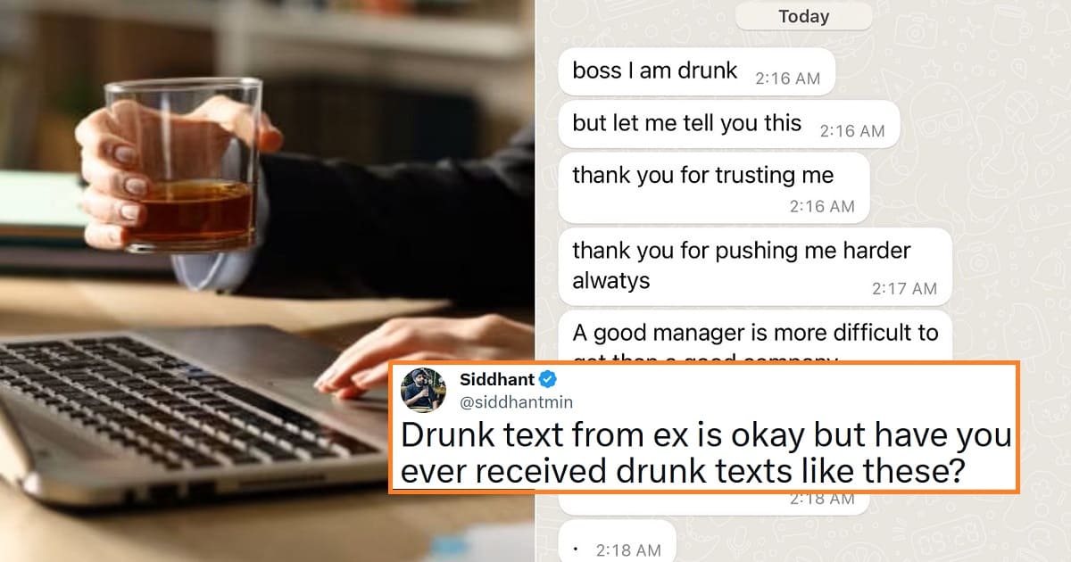 Drunk Employee Text Boss