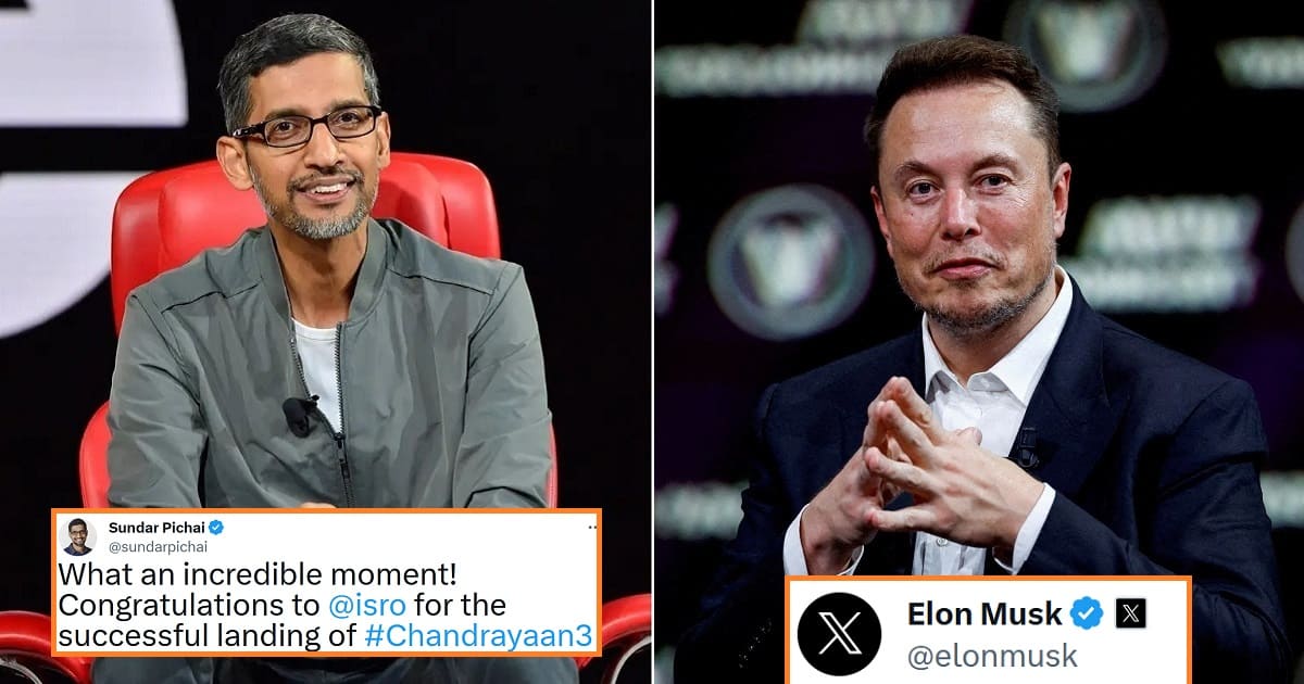 Elon Musk responds to Sundar Pichai Chandrayaan-3