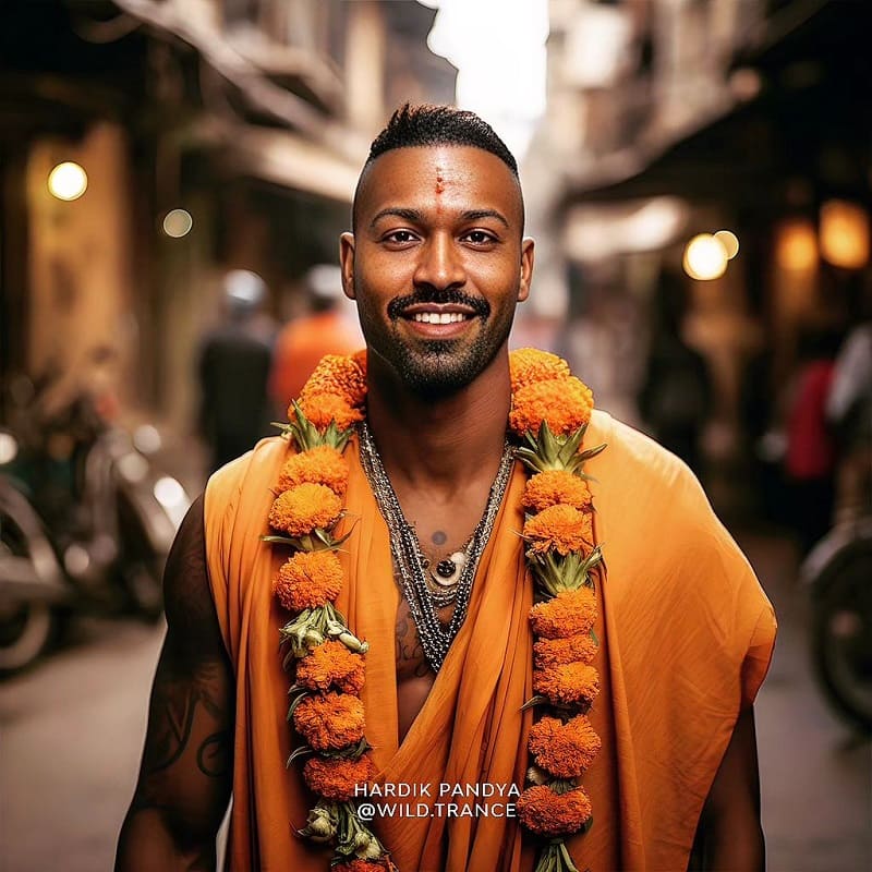 Hardik Pandya As Monk AI Photo