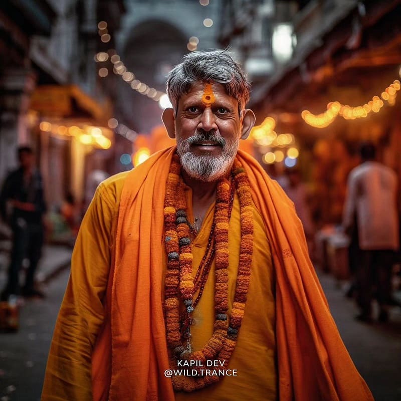 Kapil Dev As Monk AI Photo
