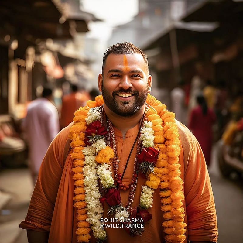 Rohit Sharma As Monk AI Photo