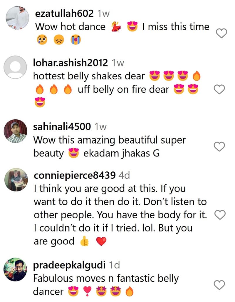 Tip Tip Barsa Paani belly dance comment
