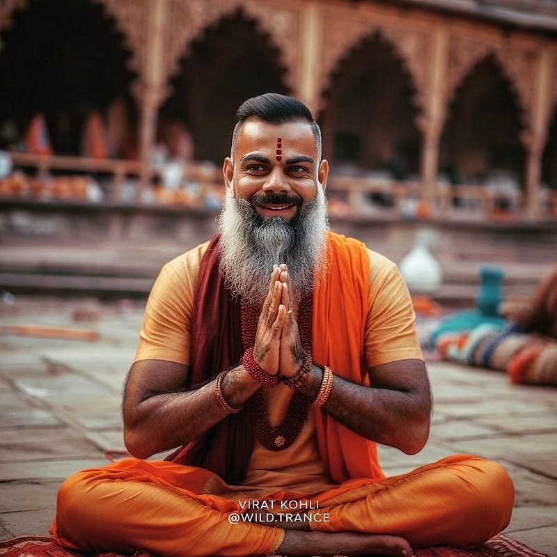 Virat Kohli As Monk AI Photo
